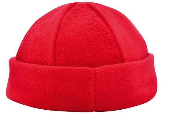 6 panel fleecemuts rood 50 stuks