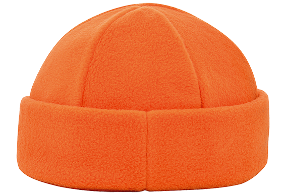 6 panel fleecemuts oranje 25stuks