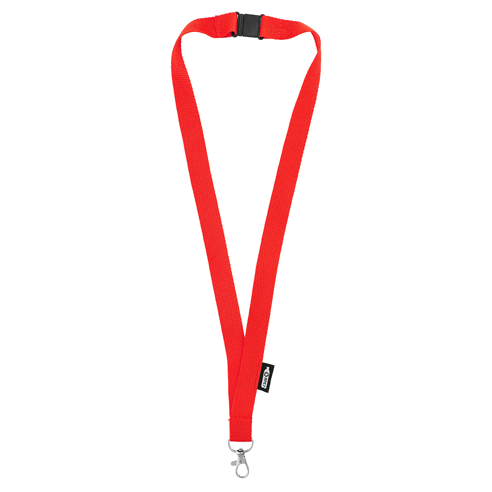 R-PET lanyard rood - 10 stuks