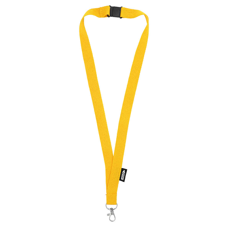 R-PET lanyard geel - 10 stuks