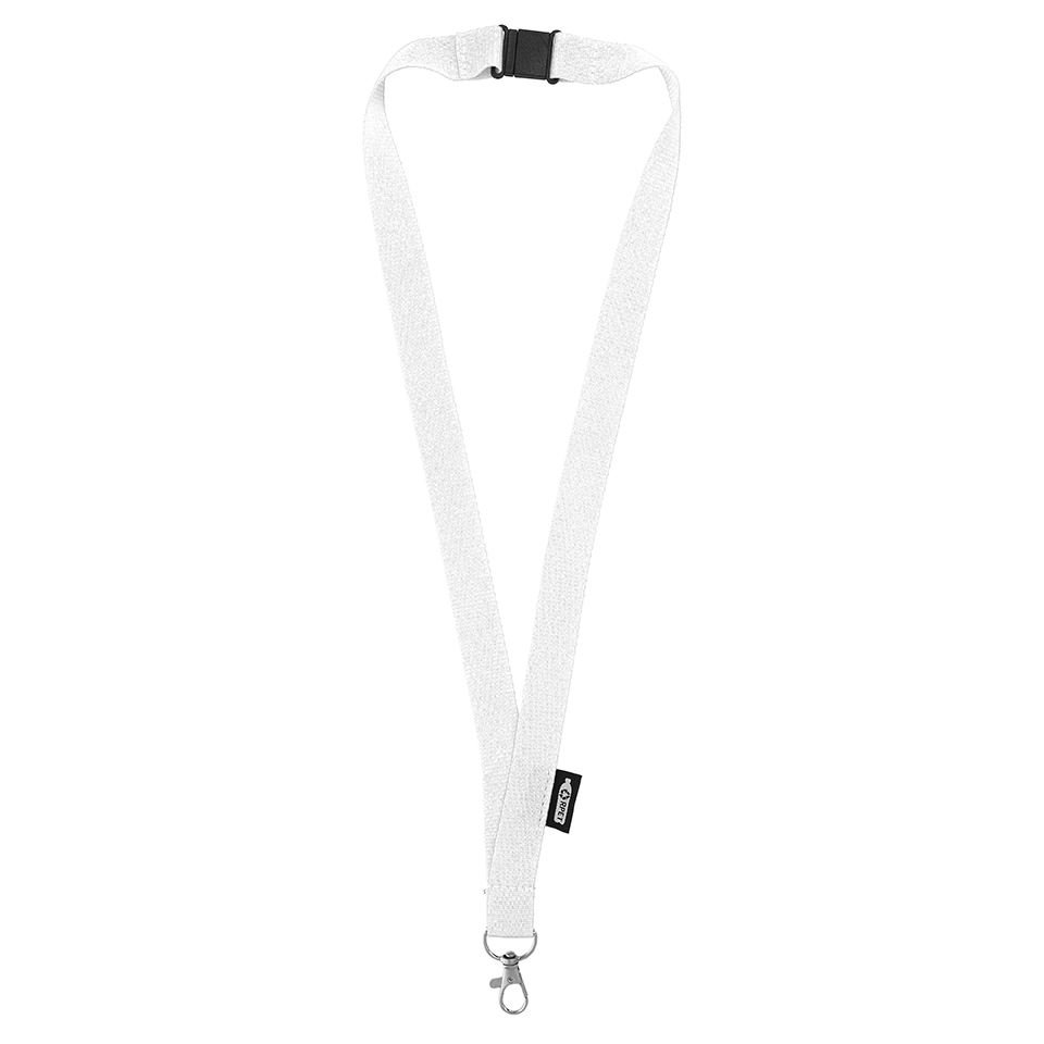 R-PET lanyard wit - 10 stuks