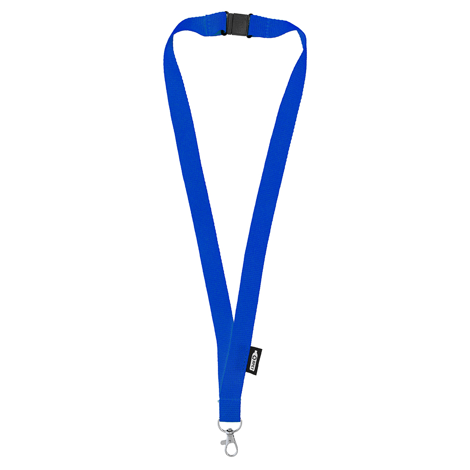 R-PET lanyard blauw - 10 stuks