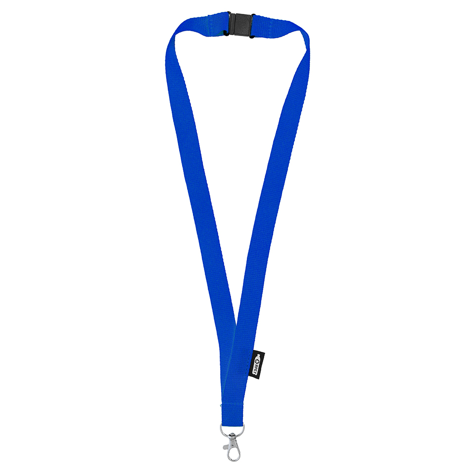 R-PET lanyard blauw - 25 stuks