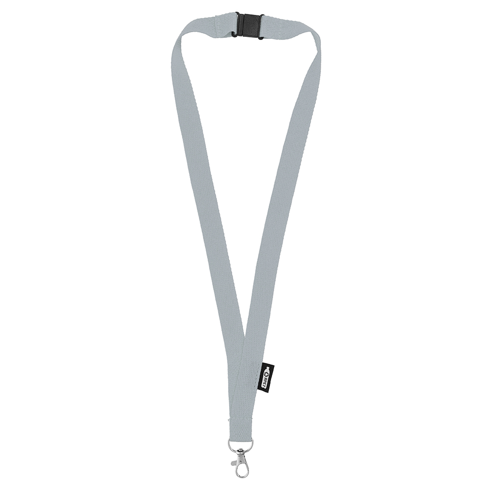 R-PET lanyard grijs - 10 stuks