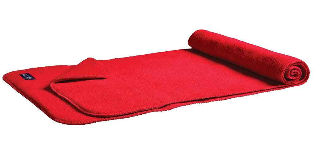 fleece sjaal luxe rood, 25 stuks